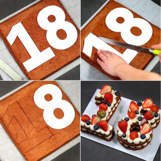 Šablona na dort číslice