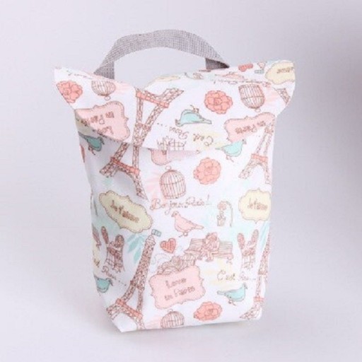 Sac à couches de voyage pour les sorties avec bébé Étanche en toile imprimée Avec poignée et poche extérieure pour téléphone Dimensions 17