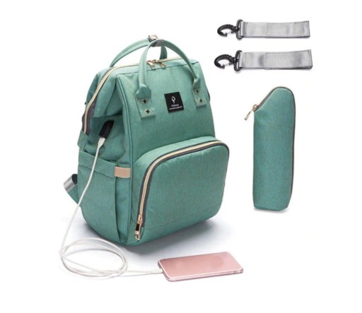 Sac à dos à langer multifonctionnel avec USB