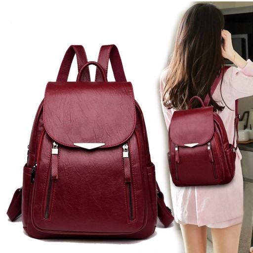 Sac à dos en cuir pour femme E661
