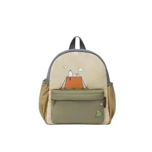 Sac à dos pour enfants Snoopy Motif mignon Fermeture éclair fixe Bretelles réglables Convient pour les voyages et la maternelle