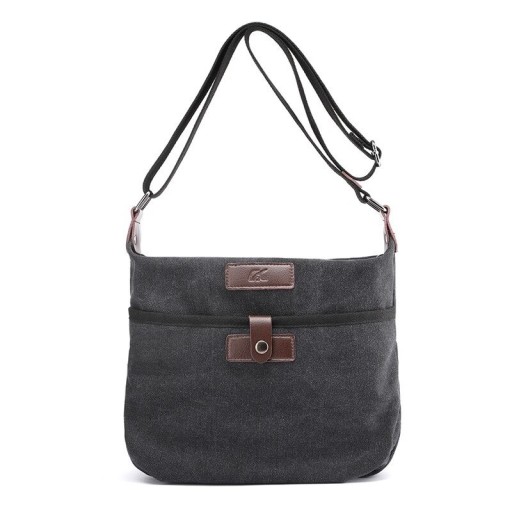 Sac à main crossbody pour femmes en toile et polyester avec anse à fermoir en métal Sangle avec boucle en métal Écusson décoratif Dimensions