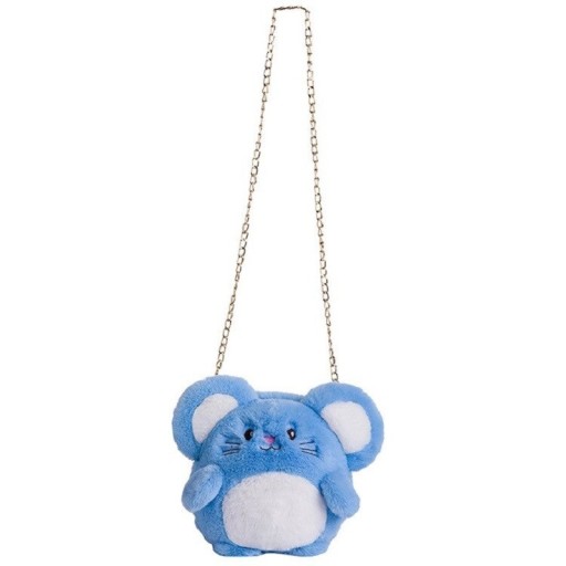 Sac à main en fausse fourrure souris