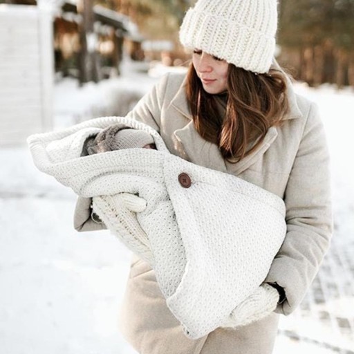 Sac de couchage d'hiver avec bouton