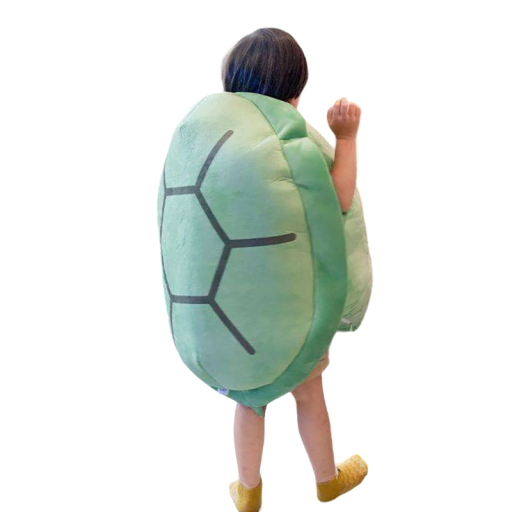 Sac de couchage en peluche pour enfants en forme de carapace de tortue Jouet en peluche pour enfants Carapace en peluche portable Coussin de sommeil doux portable sur le dos 75 cm