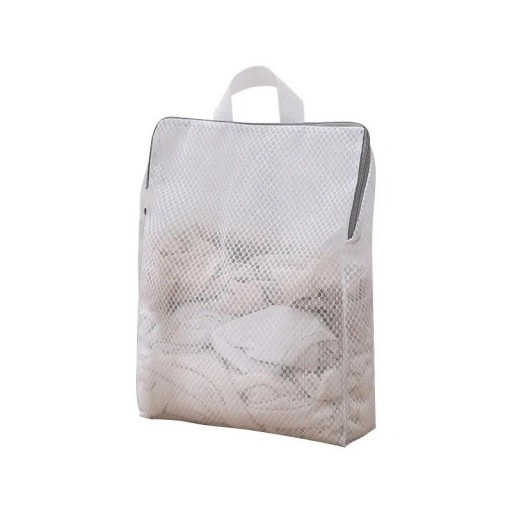 Sac de rufe îmbunătățit 40x30x8 cm, plasă fină, reutilizabil, pentru sutiene, șosete, lenjerie intimă și depozitare