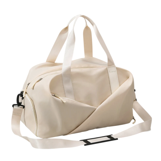 Sac de sport pour femmes Oxford 45 x 26 x 25 cm Poche étanche Poche à chaussures Sac de voyage à porter à l'épaule et à la main Entraînement fitness