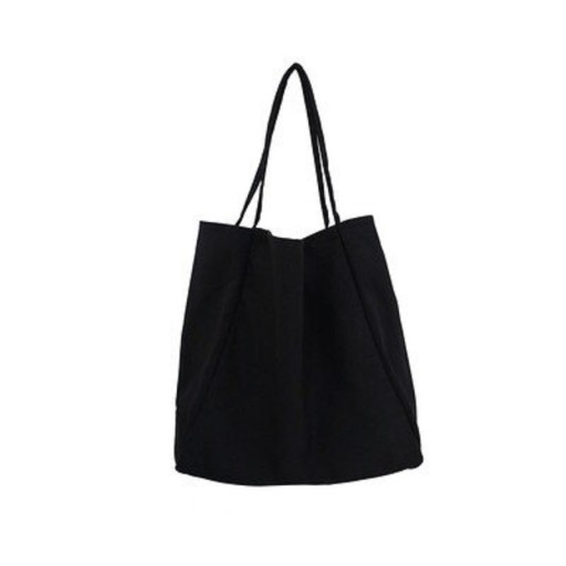 Sac shopper spacieux pour femmes en toile et polyester Forme douce et fluide Deux longues anses étroites Dimensions 37 x 37 x 20 cm