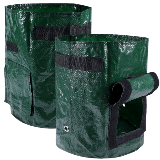Sacchetto da 38 litri per la coltivazione delle patate con finestra 35 x 45 cm Tessuto PE resistente Vaso riutilizzabile per verdure per balcone