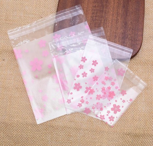 Sachet cadeau avec fleurs 50 pcs