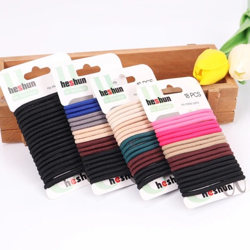 Sachet de fines élastiques à cheveux - 18 pcs