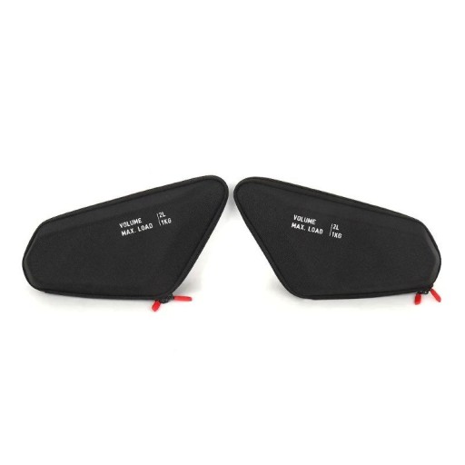 Sacoches latérales de moto étanches 2 l 33 × 20 cm noires sacs portables pour moto bagages latéraux compacts