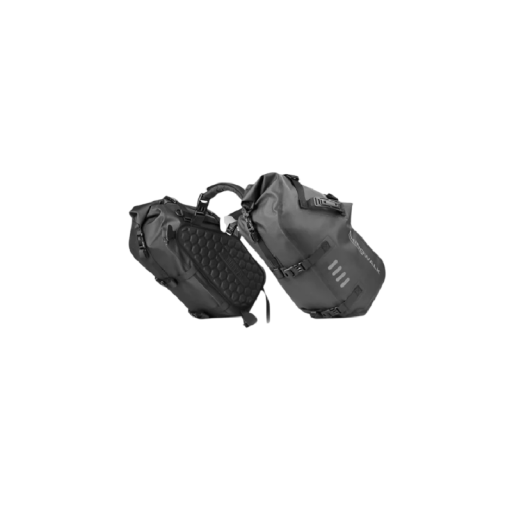 Sacos laterais para motocicleta Rhinowalk impermeáveis 48L 49 × 20 × 25 cm poliéster pretos sacos universais para assento de motocicleta