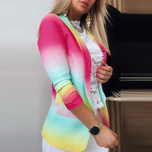 Sacou curcubeu de damă
