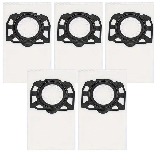 Sacs à poussière pour aspirateur Kärcher 5 pcs 52 × 38 cm Sacs de remplacement pour modèles WD2 Plus WD3 SE4002 KFI 357 KA 40 2.863-314.0 Filtration haute efficacité