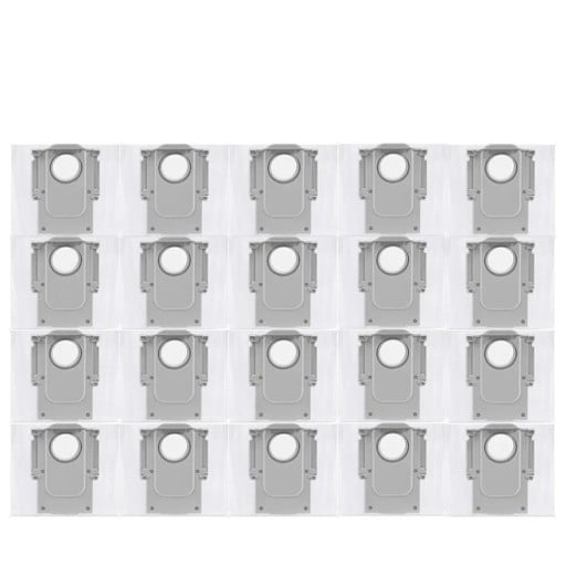 Sacs à poussière pour aspirateur robot 20 pcs 218 x 120 mm sacs multi-couches résistants pour Roborock Q Revo MaxV Q Revo S et Q Revo Pro