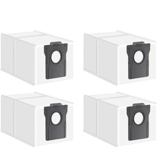 Sacs à poussière pour aspirateur robot 4 pcs 3,2 l double couche avec charbon actif en tissu non tissé pour Dreame X40 Ultra X30 Ultra et L40 Ultra