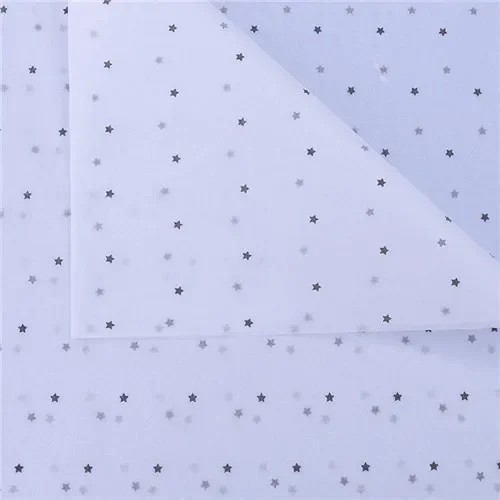 Sada 10 ks bílá-průhledná balicí papír s barevnými hvězdičkami 50x70 cm arch dekorativní papír na balení dárků květin