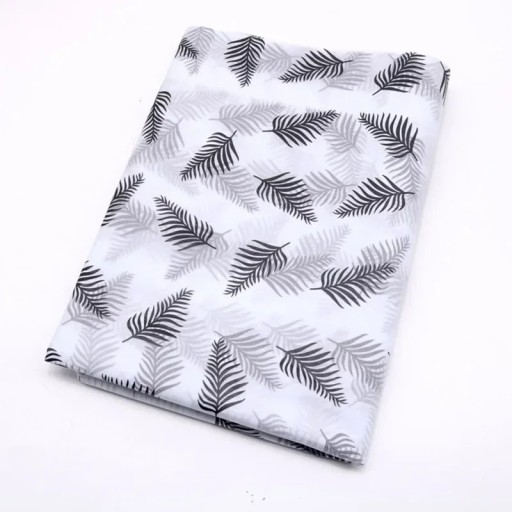 Sada 10 ks bílá-průhledná balicí papír s barevnými listy 50x70 cm arch dekorativní papír na balení dárků květin