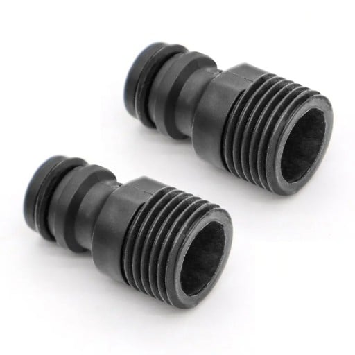 Sada 2 ks adaptadores de jardim para torneira de água 1/2" BSP Rosca exterior Conexões rápidas para mangueira Conexão plástica para sistema