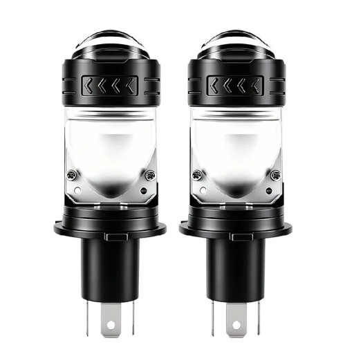 Sada 2 ks LED autožárovek H4 9003 HB2 6000 K Délka 115 mm Projektorová čočka a chlazení ventilátorem Bílé světlo Do světlometů automobilů