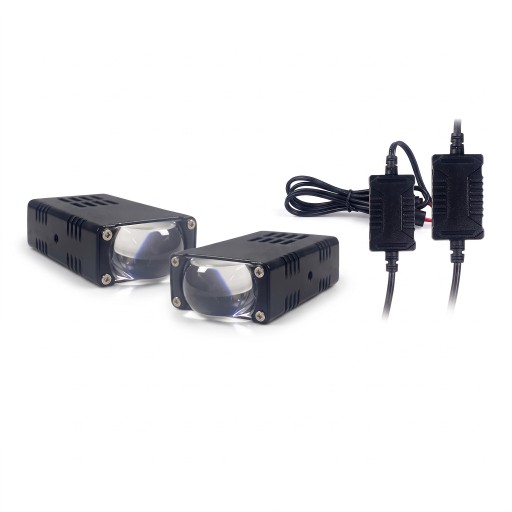 Sada 2 ks LED mlhových světlometů CAROLYN 180 W 100 000 lm 6000 K Žluté i bílé světlo Rozměry 4 x 6,9 cm Na nárazník automobilu