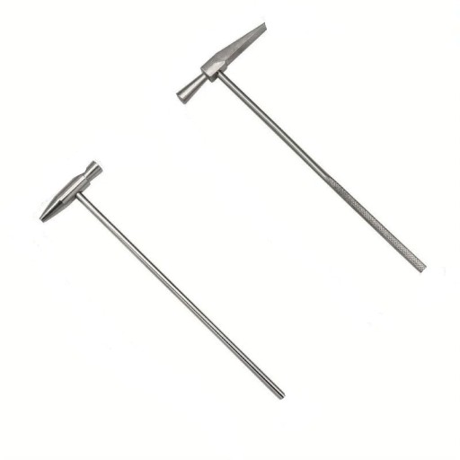 Sada 2 ks mini kladiv na šperky a hodinky přesné provedení 16 cm a 15,7 cm ocel přenosný nástroj pro opravy šperků