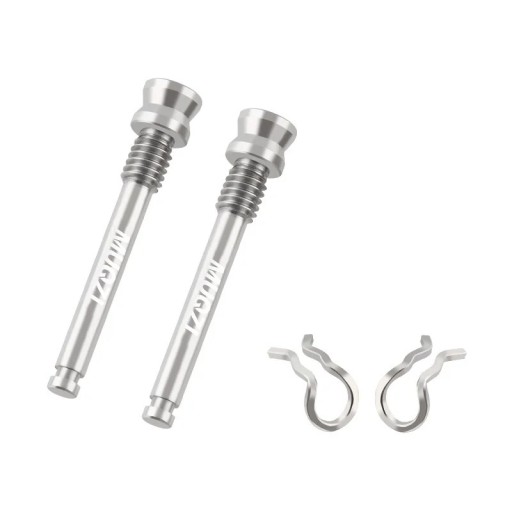 Sada 2 ks šroubů M4x26 mm titanová slitina pro kotoučové brzdy jízdního kola s nerezovou upevňovací sponou