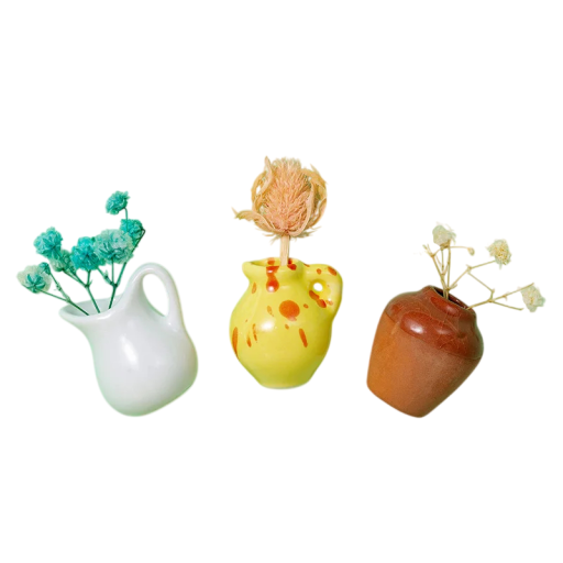 Sada 3 ks magnet vázička 3D 2–3 cm dekorativní mini váza magnetická pro vlastní květiny na lednici a kovové povrchy