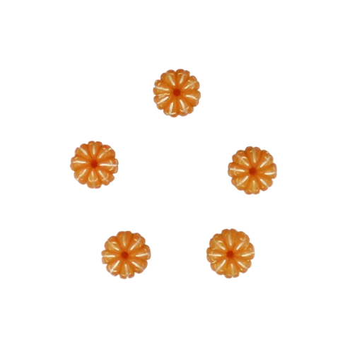 Sada 3D magnetky mandarinka 5 ks 1,3–1,6 cm pryskyřice s magnetem oranžové mini dekorace na lednici nástěnku a kovové plochy