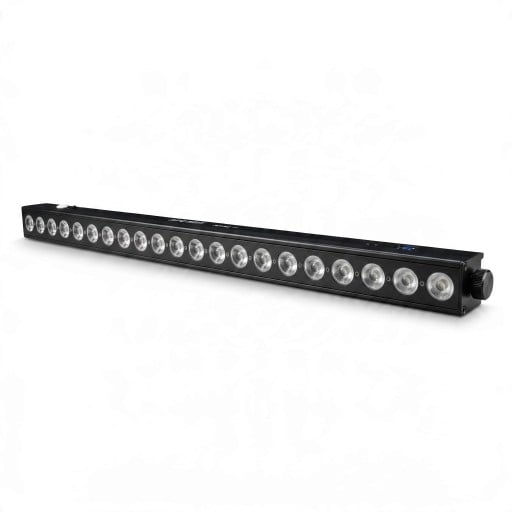 Sada 4 LED svetelných lišt 100 x 13 x 7 cm s 24 diódami RGBW 4 v 1 po 12 W a segmentovým ovládaním DMX s diaľkovým ovládačom čierna