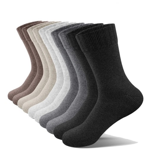 Sada 5 párů zimních ponožek pro muže i ženy Vlněné teplé ponožky Unisex lyžařské ponožky velikosti 39-47