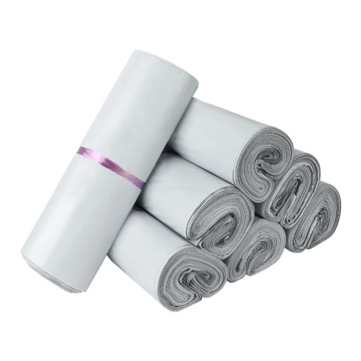 Sada 50 ks plastových sáčků na balení dárků s lepícím uzávěrem 17 x 25 cm světle šedé obálky pro odesílání zásilek