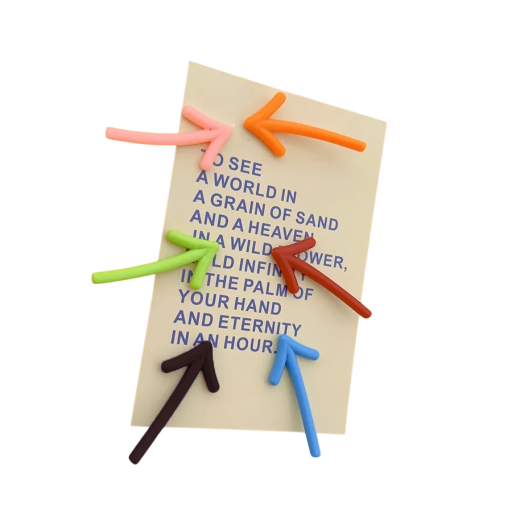 Sada 6 ks magnetické šipky barevné  magnety na tabuli lednici označení dokumentů poznámek a plánování