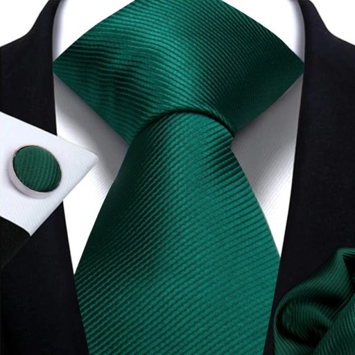 Sada jednofarebnej kravaty, vreckovky a manžetových gombíkov 148 x 7,5 cm Elegantný pánsky set na svadby, formálne akcie a obchodné schôdzky