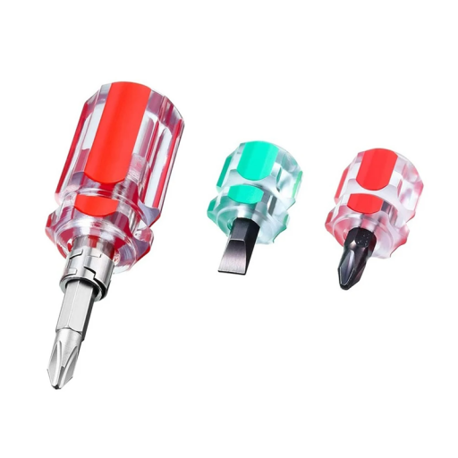 Sada mini šroubováků 3 ks Plochý 3,9 cm Křížový 3,9 cm Kombinovaný 2 v 1 8,1 cm Přesné nářadí pro opravy elektroniky a hodin