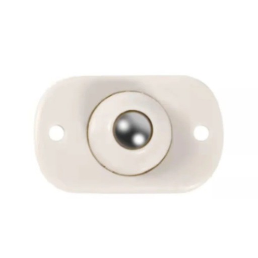 Sada otočných kuličkových koleček 360° 8 ks, nízkoprofilové, béžové se stříbrnou kuličkou pro snadné posouvání nábytku