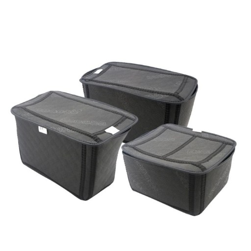 Sada vnitřních motocyklových tašek pro zadní a boční boxy textilní organizéry 24 × 37,5 × 31 cm černé zavazadla na motorku