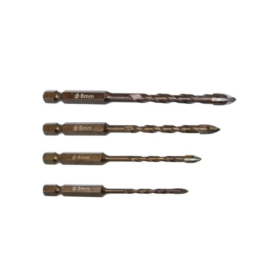 Sada vrtáků 4 ks 3-6 mm H1157