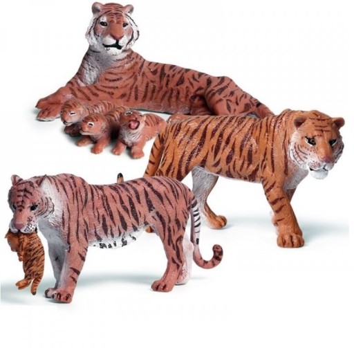 Sada zvierat rodinka tigrov