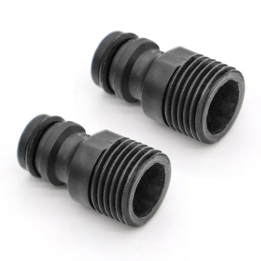 Sæt med 2 havehaneadaptere 1/2&quot; BSP Udvendig gevind Lynkoblinger til slange Plastiktilslutning til vandingssystem