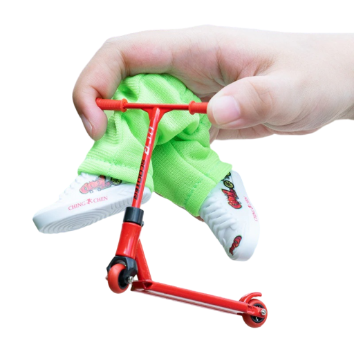 Sæt med mini-scooter og sko
