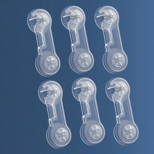 Safety Locks Against Opening Cabinets and Drawers Set of 6 for Child and Pet Protection with Transparent Design