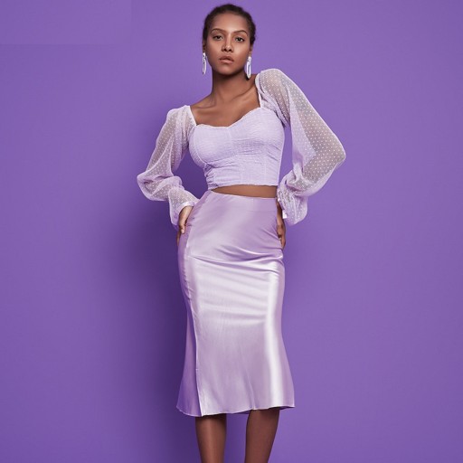 Saia de seda para senhora