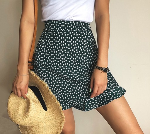 Saia mini feminina com padrão A1063