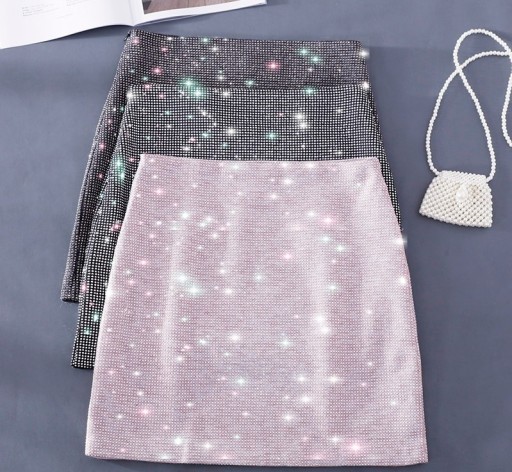 Sáia mini feminina com pedras