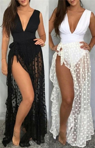 Saia transparente feminina P355