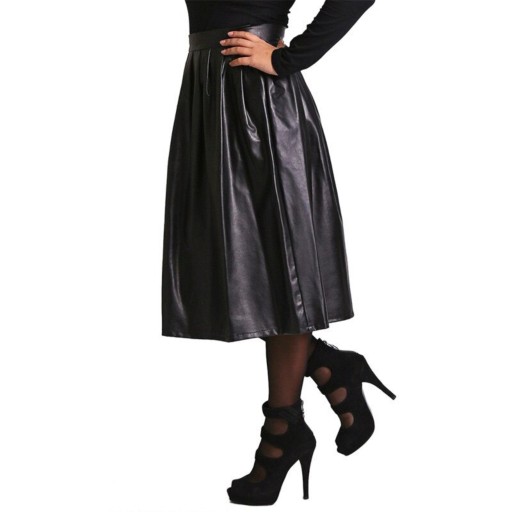 Saias de couro para senhora até ao joelho