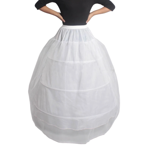 Saias de Senhora com 4 Anéis Camada Volumosa de Crinolina para Vestidos de Casamento e Bailes Saia Princesa Branca