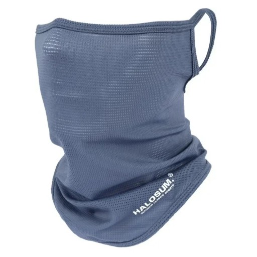 Șal Ice Silk pentru față, guler, mască sportivă, prindere pe urechi, pescuit, ciclism, alergare, drumeție, vânătoare, nylon, plasă 30x24x20cm